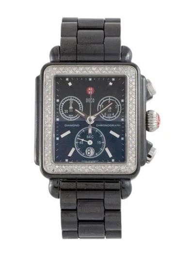 Pre-owned Michele Deco Watch, 33mm In Multi
