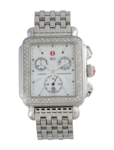 Pre-owned Michele Deco Watch, 33mm In Multi