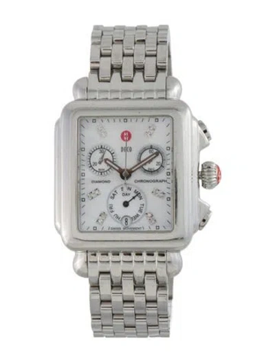 Pre-owned Michele Deco Watch, 33mm In Multi