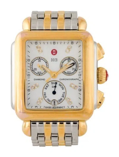 Pre-owned Michele Deco Watch, 33mm In Multi