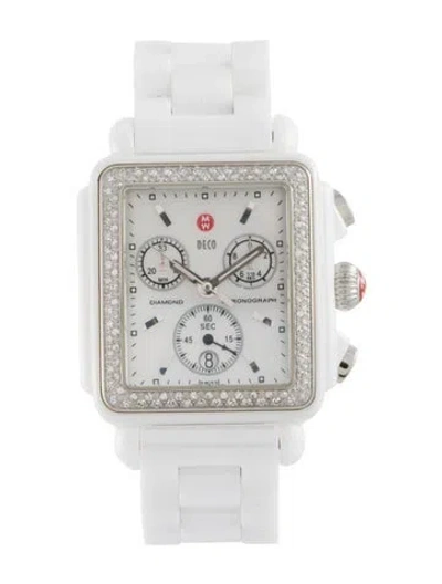 Pre-owned Michele Deco Watch, 33mm In Multi