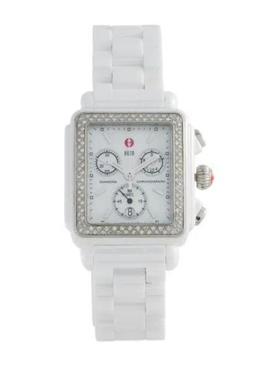 Pre-owned Michele Deco Watch, 33mm In Multicolor