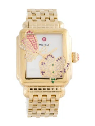 Pre-owned Michele Deco Watch, 33mm In Multicolor