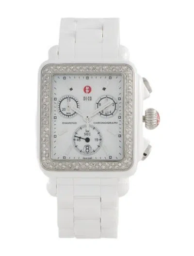 Pre-owned Michele Deco Watch, 33mm In Multicolor