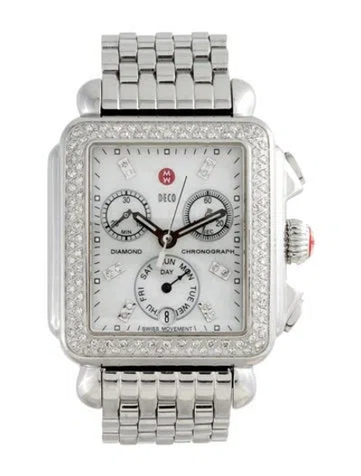 Pre-owned Michele Deco Watch, 33mm In Multicolor