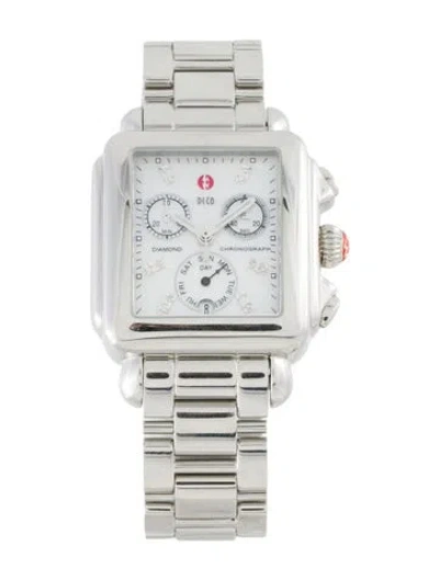 Pre-owned Michele Deco Watch, 33mm In Multicolor