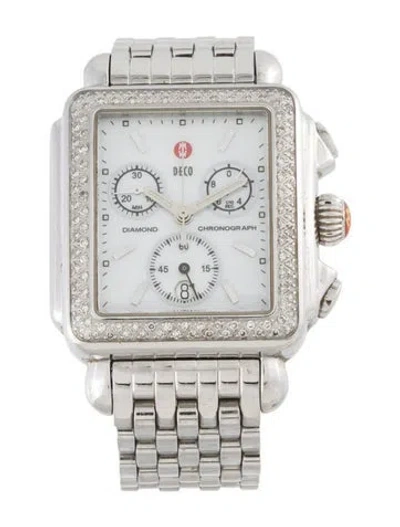 Pre-owned Michele Deco Watch, 33mm In Multicolor