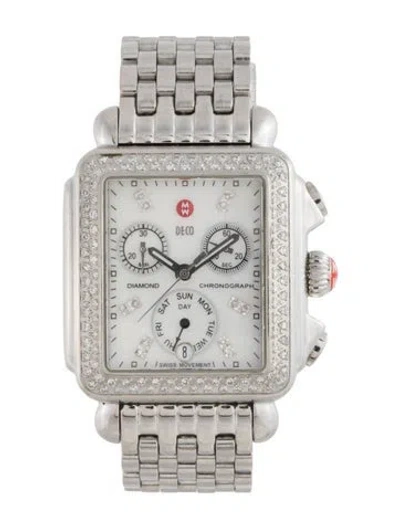 Pre-owned Michele Deco Watch, 33mm In Multicolor