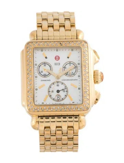 Pre-owned Michele Deco Watch, 33mm In Multicolor