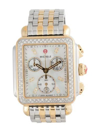 Pre-owned Michele Deco Watch, 33mm In Multicolor