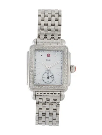 Pre-owned Michele Deco Watch, 34mm In Multi
