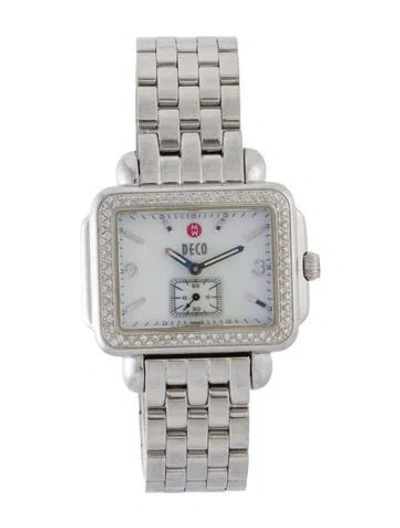 Pre-owned Michele Deco Watch, 35mm In Multi