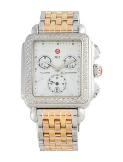 Pre-owned Michele Deco Watch, 35mm In Multi