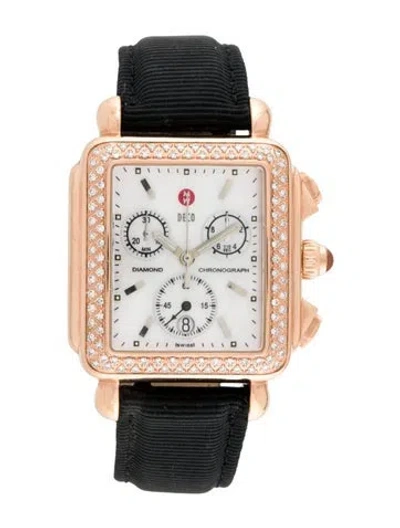 Pre-owned Michele Deco Watch In Multi