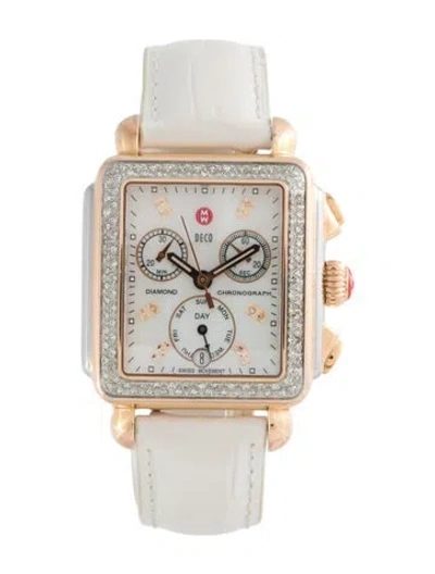 Pre-owned Michele Deco Watch In Multi