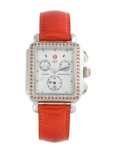 Pre-owned Michele Deco Watch In Multi