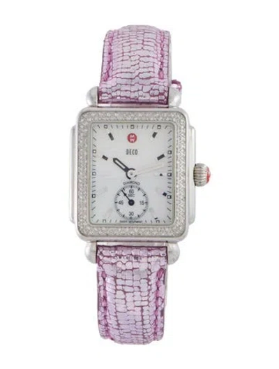 Pre-owned Michele Deco Watch In Multi