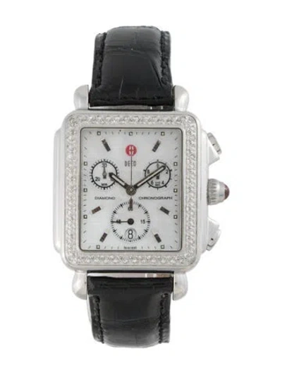 Pre-owned Michele Deco Watch In Multi