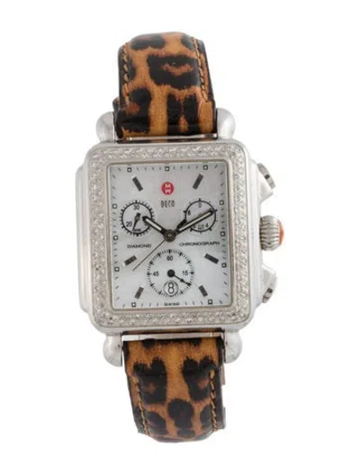 Pre-owned Michele Deco Watch In Multicolor
