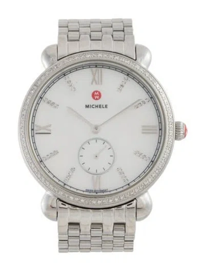 Pre-owned Michele Gracile Watch, 36mm In Multicolor