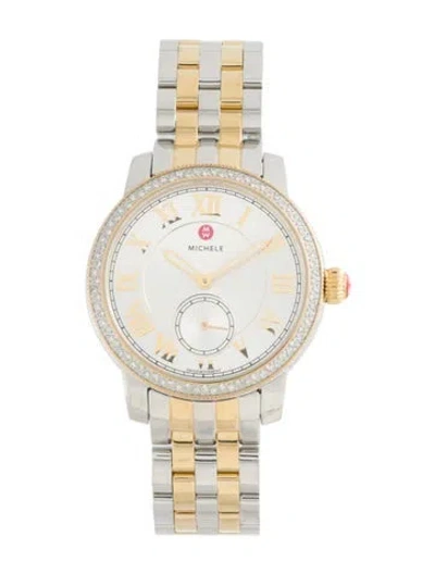 Pre-owned Michele Harbor Watch, 35mm In Multi