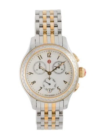 Pre-owned Michele Jetway Watch, 36mm In Multicolor