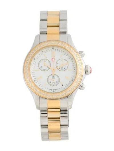 Pre-owned Michele Jetway Watch, 39mm In Multicolor