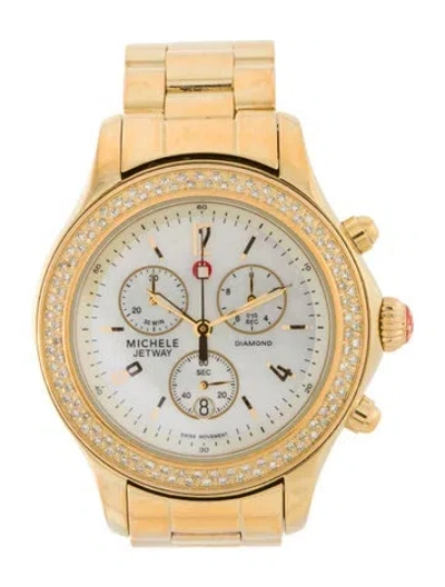 Pre-owned Michele Jetway Watch, 40mm In Multi