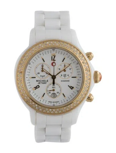 Pre-owned Michele Jetway Watch, 40mm In Multicolor