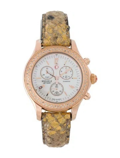Pre-owned Michele Jetway Watch In Multi