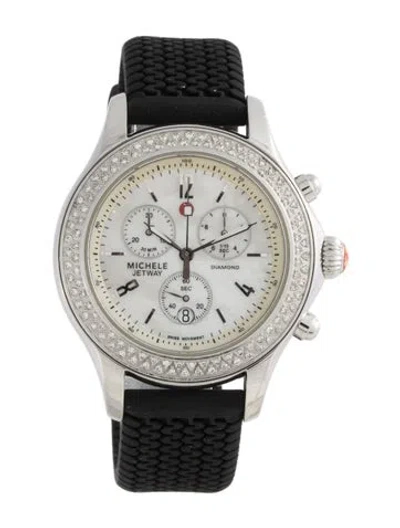 Pre-owned Michele Jetway Watch In Multicolor