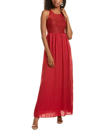 Michele Laperle Dnu  Lace Gown In Red