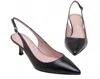 Michele Lopriore Lindsay Sling Back Pump Black In Black