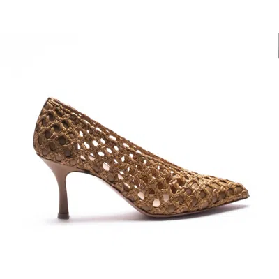 Michele Lopriore Women's Woven Pump Sandal In Intreccio In Brown