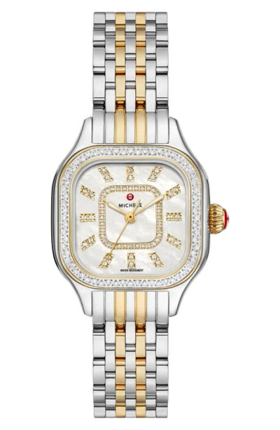 MICHELE MICHELE MEGGIE DIAMOND DIAL BRACELET WATCH, 29MM