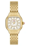 Michele Meggie Diamond Dial Two-tone Bracelet Watch, 29mm In Gold