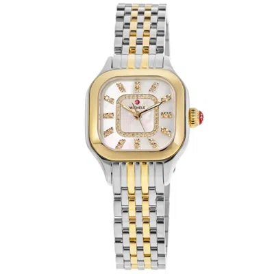 Michele Meggie Diamond Pink Mother Of Pearl Two-tone 18k Gold Plated Women's Watch Mww33b000009