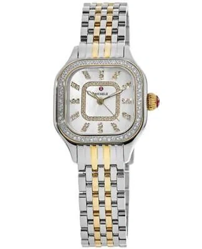 Pre-owned Michele Meggie Diamond Two-tone Women's Watch Mww33b000002