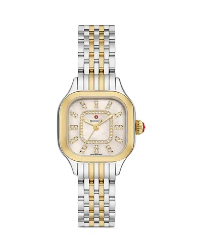 Michele Meggie Diamond Watch, 29mm In Gold/silver