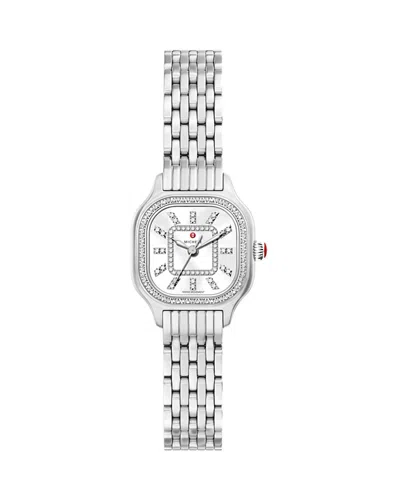 Michele Meggie Mini Watch, 25mm X 23mm In Silver