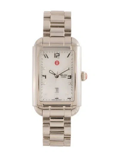 Pre-owned Michele Milou Park Watch, 27mm In Multicolor