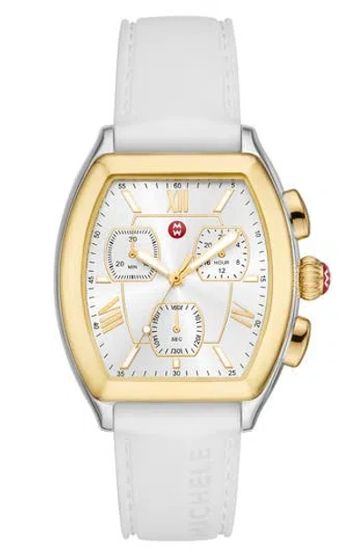 Michele Relevé Sport Chronograph Silicone Strap Watch, 31mm In Multi