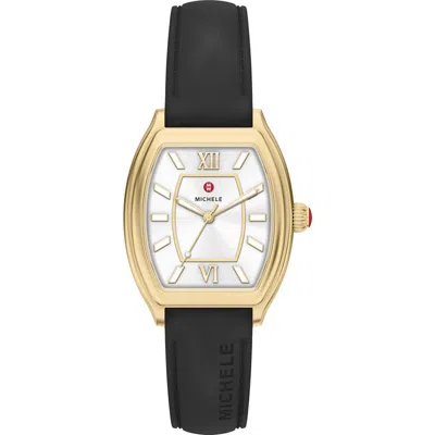 Michele Relevé Sport Mid Silicone Strap Watch, 32mm In Black