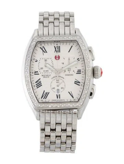 Pre-owned Michele Relevé Watch, 34mm In Multi