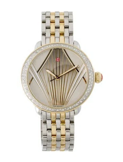 Pre-owned Michele Serein Broadway Watch, 41mm In Multi