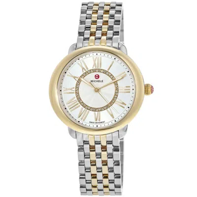 Michele Serein Mid Two-tone 18k Gold Diamond Dial Women's Watch Mww21b000148