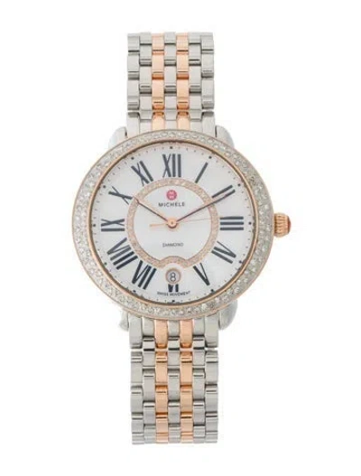 Pre-owned Michele Serein Watch, 36mm In Multi