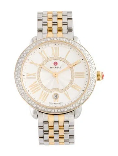 Pre-owned Michele Serein Watch, 36mm In Multi