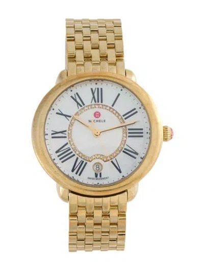 Pre-owned Michele Serein Watch, 36mm In Multi