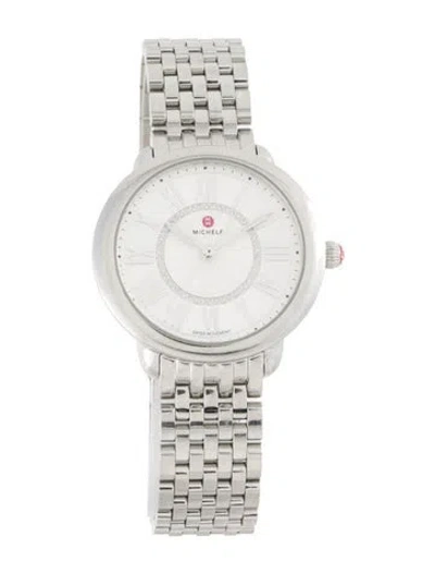 Pre-owned Michele Serein Watch, 36mm In Multicolor